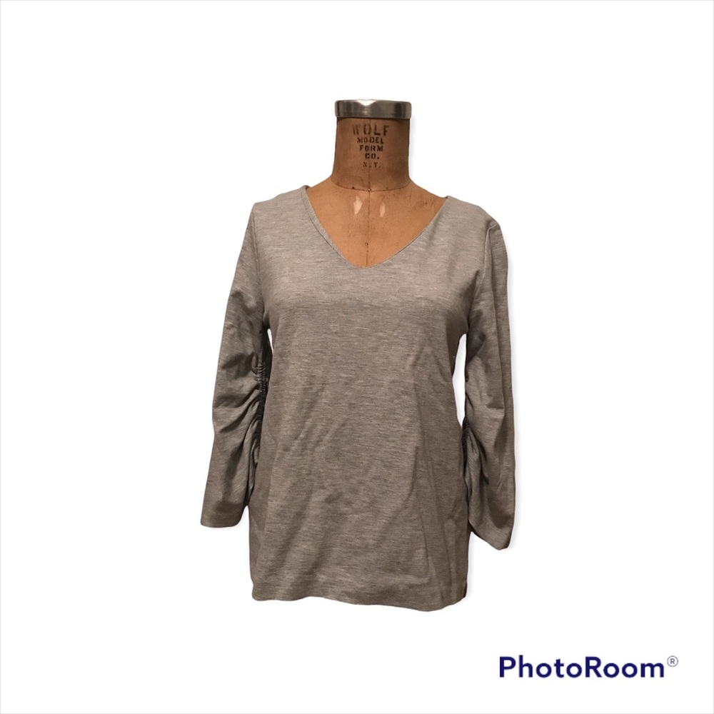 Sporty Heather Grey 3/4 sleeves Pullover Woman’s TOP